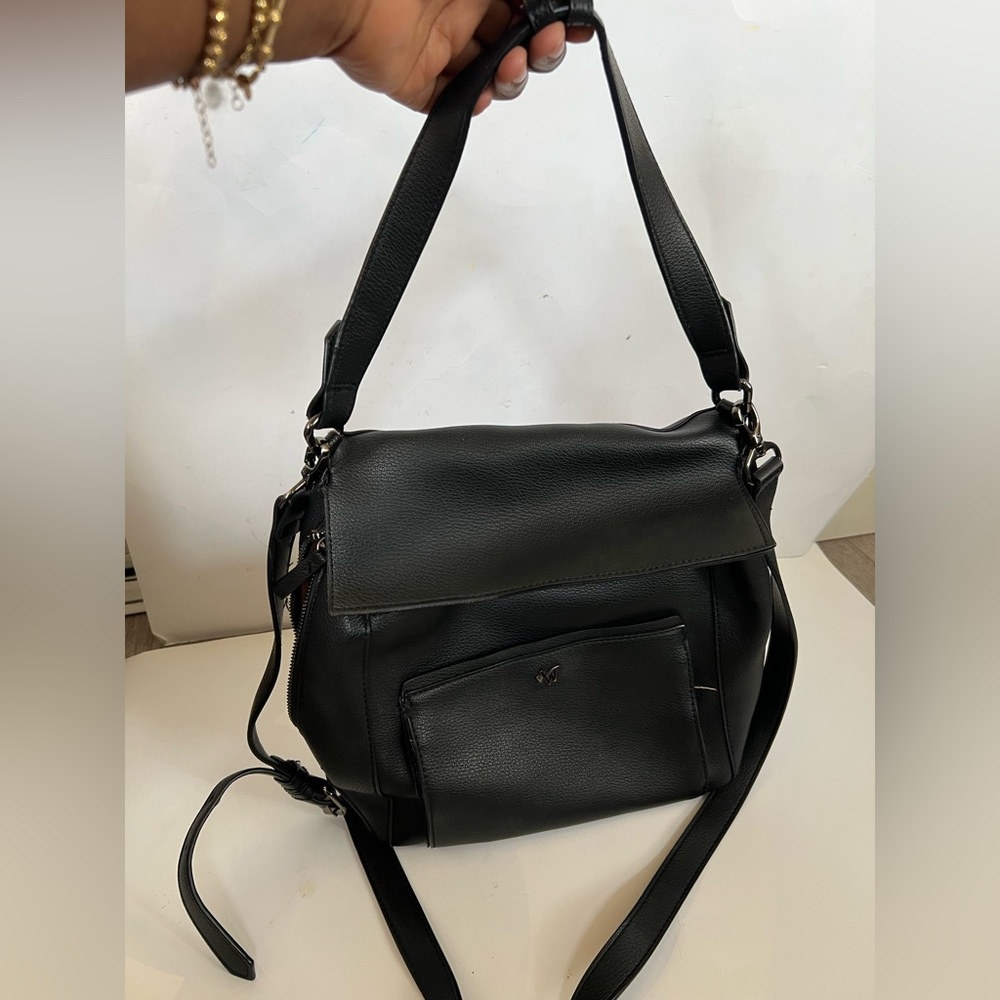 Black shoulder/ handbag pvc/polyester bag….